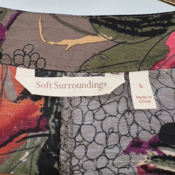 Soft Surroundings Women's Garden Floral Kimono/Cardigan Size L - Picture 6 of 7